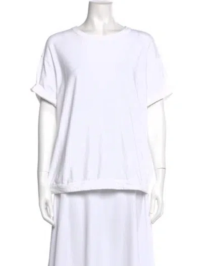 Pre-owned Brunello Cucinelli Crew Neck Short Sleeve T-shirt In White