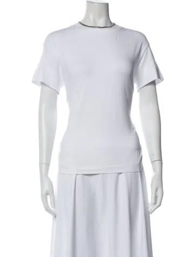 Pre-owned Brunello Cucinelli Crew Neck Short Sleeve T-shirt In White