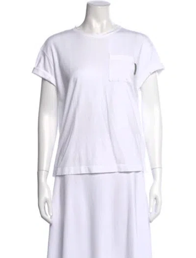Pre-owned Brunello Cucinelli Crew Neck Short Sleeve T-shirt In White