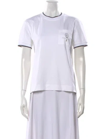Pre-owned Brunello Cucinelli Crew Neck Short Sleeve T-shirt In White