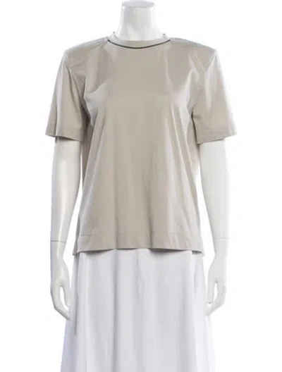 Pre-owned Brunello Cucinelli Crew Neck Short Sleeve T-shirt In White