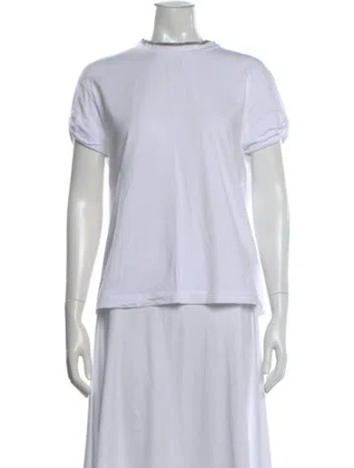Pre-owned Brunello Cucinelli Crew Neck Short Sleeve T-shirt In White