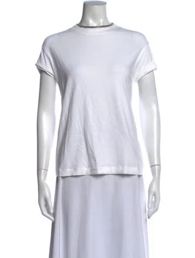Pre-owned Brunello Cucinelli Crew Neck Short Sleeve T-shirt In White