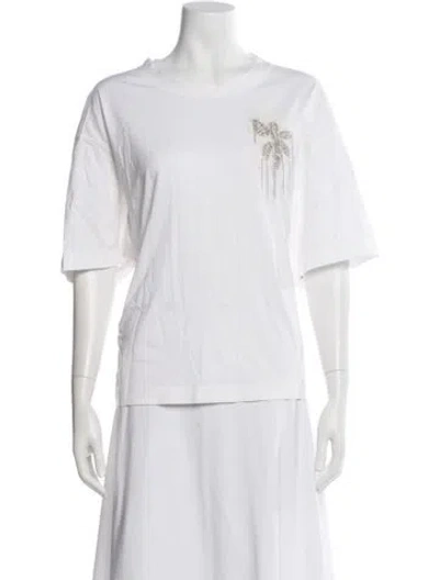 Pre-owned Brunello Cucinelli Crew Neck Short Sleeve T-shirt In White