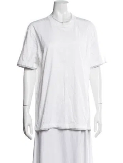 Pre-owned Brunello Cucinelli Crew Neck Short Sleeve T-shirt In White