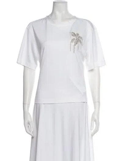 Pre-owned Brunello Cucinelli Crew Neck Short Sleeve T-shirt In White