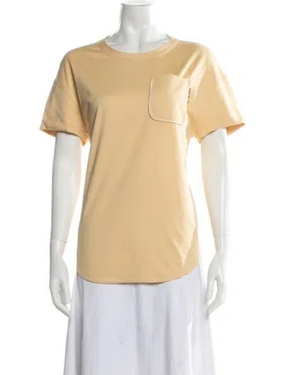 Pre-owned Brunello Cucinelli Crew Neck Short Sleeve T-shirt In Yellow
