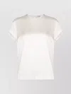 Brunello Cucinelli Crew Neck Silk Top With Keyhole Detail
