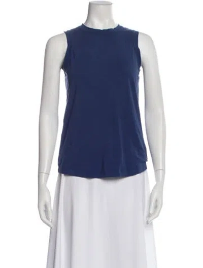 Pre-owned Brunello Cucinelli Crew Neck Sleeveless Top In Blue