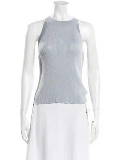 Pre-owned Brunello Cucinelli Crew Neck Sleeveless Top In Blue