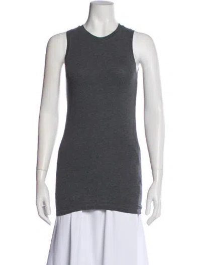 Pre-owned Brunello Cucinelli Crew Neck Sleeveless Top In Gray