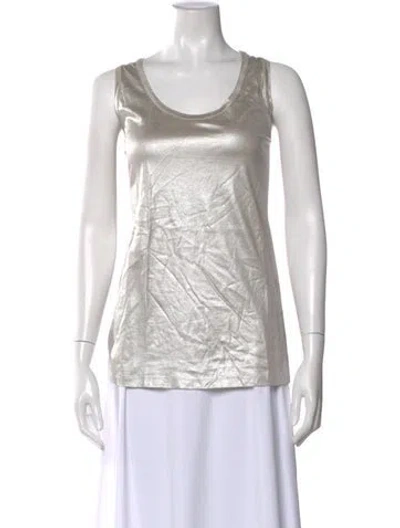 Pre-owned Brunello Cucinelli Crew Neck Sleeveless Top In Gray