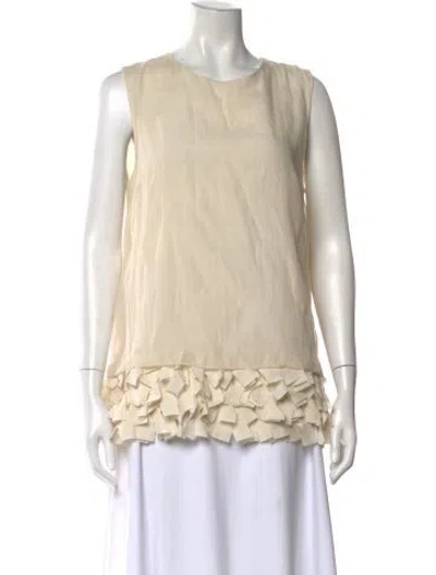 Pre-owned Brunello Cucinelli Crew Neck Sleeveless Top In Neutral