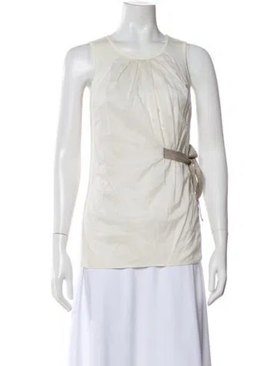 Pre-owned Brunello Cucinelli Crew Neck Sleeveless Top In Neutral