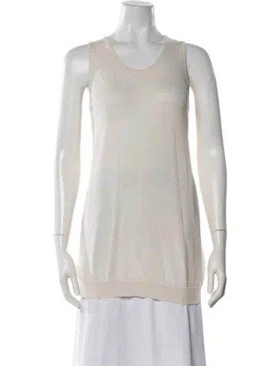 Pre-owned Brunello Cucinelli Crew Neck Sleeveless Top In Neutral