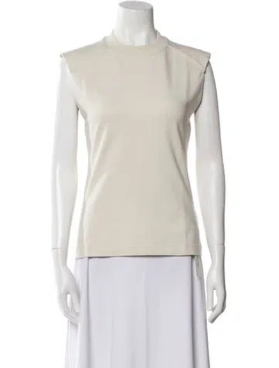 Pre-owned Brunello Cucinelli Crew Neck Sleeveless Top W/ Tags In Neutral