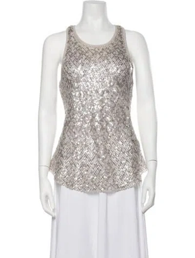 Pre-owned Brunello Cucinelli Crew Neck Sleeveless Top W/ Tags In Neutral