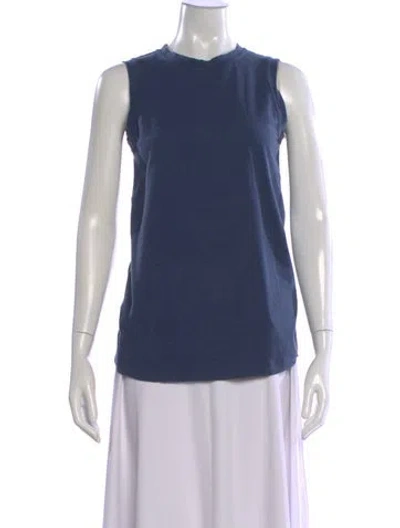 Pre-owned Brunello Cucinelli Crew Neck Sleeveless T-shirt In Blue