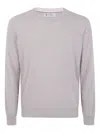 Brunello Cucinelli Cashmere Sweater With Ribbed Cuffs And Hem