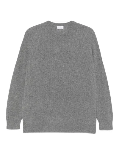 Brunello Cucinelli Crew Neck Sweater In Animal Print