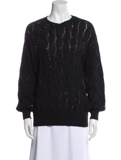 Pre-owned Brunello Cucinelli Crew Neck Sweater In Black