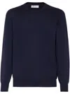 Brunello Cucinelli Crew Neck Jumper In Blue