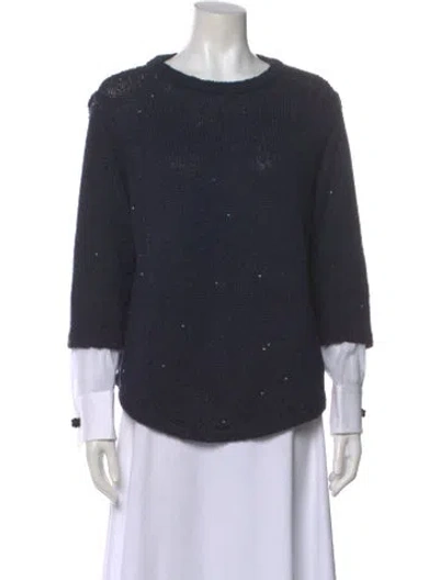 Pre-owned Brunello Cucinelli Crew Neck Sweater In Blue