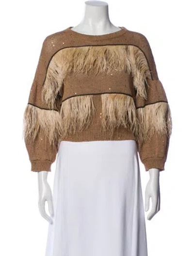 Pre-owned Brunello Cucinelli Crew Neck Sweater In Brown