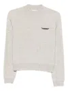 Brunello Cucinelli Cashmere Crewneck Sweater Pocket Detail In Nude