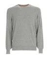 Brunello Cucinelli Crew Neck Sweater In Gray