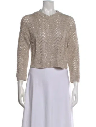 Pre-owned Brunello Cucinelli Crew Neck Sweater In Neutral