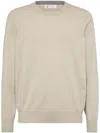 Brunello Cucinelli Sweatshirt-style Sweater In Neutrals