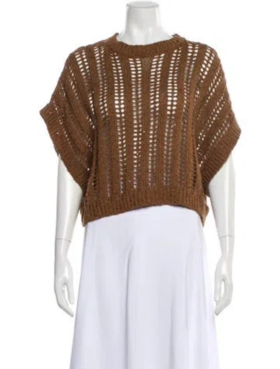 Pre-owned Brunello Cucinelli Crew Neck Sweater In Orange