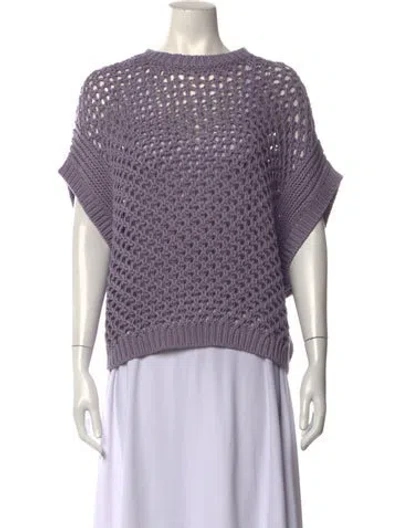 Pre-owned Brunello Cucinelli Crew Neck Sweater In Purple