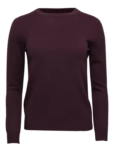 Brunello Cucinelli Crew-neck Sweater In Burgundy