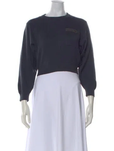 Pre-owned Brunello Cucinelli Crew Neck Sweater W/ Tags In Blue