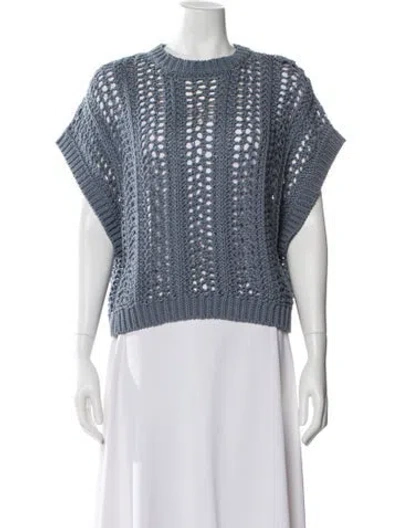 Pre-owned Brunello Cucinelli Crew Neck Sweater W/ Tags In Blue