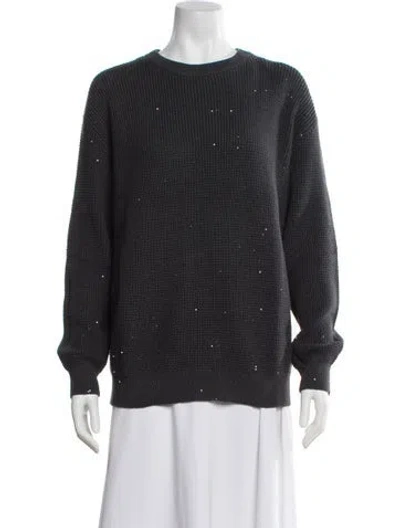 Pre-owned Brunello Cucinelli Crew Neck Sweater W/ Tags In Gray