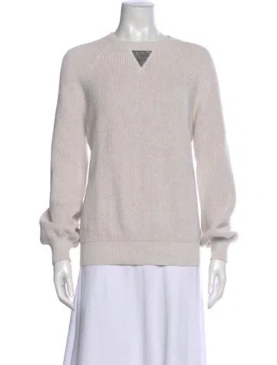 Pre-owned Brunello Cucinelli Crew Neck Sweater W/ Tags In Neutral