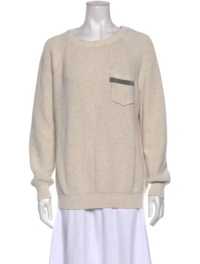 Pre-owned Brunello Cucinelli Crew Neck Sweater W/ Tags In Neutral