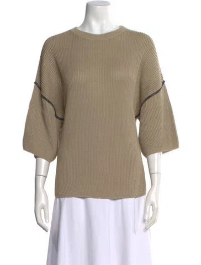 Pre-owned Brunello Cucinelli Crew Neck Sweater W/ Tags In Neutral