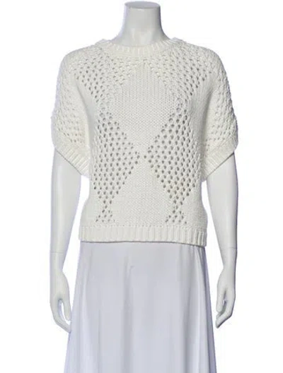Pre-owned Brunello Cucinelli Crew Neck Sweater In White