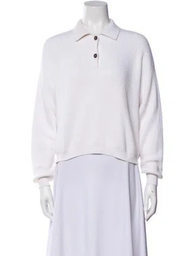 Pre-owned Brunello Cucinelli Crew Neck Sweater In White