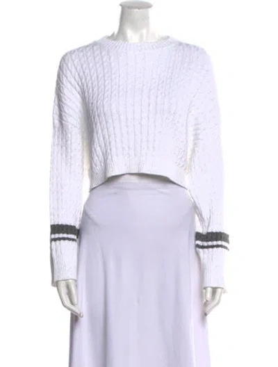 Pre-owned Brunello Cucinelli Crew Neck Sweater In White