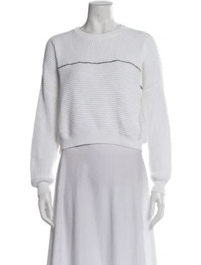 Pre-owned Brunello Cucinelli Crew Neck Sweater In White