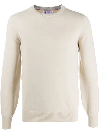 BRUNELLO CUCINELLI BRUNELLO CUCINELLI CREW NECK SWEATER WITH LIGHTWEIGHT TEXTURE