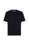 Brunello Cucinelli Double Layer Crewneck T-shirt Featuring Elegant Piping