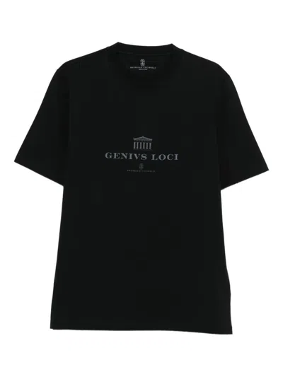 Brunello Cucinelli Crew-neck T-shirt In Black