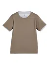 Brunello Cucinelli Crew-neck T-shirt In Brown