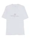 Brunello Cucinelli Men Crew-neck T-shirt With Graphic Print In Gray